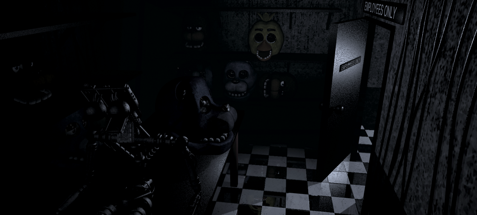 Fnaf 1 layout and All Cams ( Brightened )