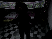 Chica in Party Room 2, without lights.