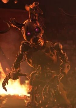 The implications of this are strange. (They both have the same  endoskeleton, which is said to be The Mimic in the books) Repost with a  link to where the suit less Burntrap