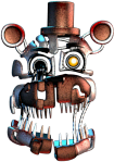 Molten Freddy on the vent monitor