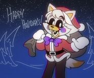 Artwork of Lolbit posted by Clickteam for Christmas 2023