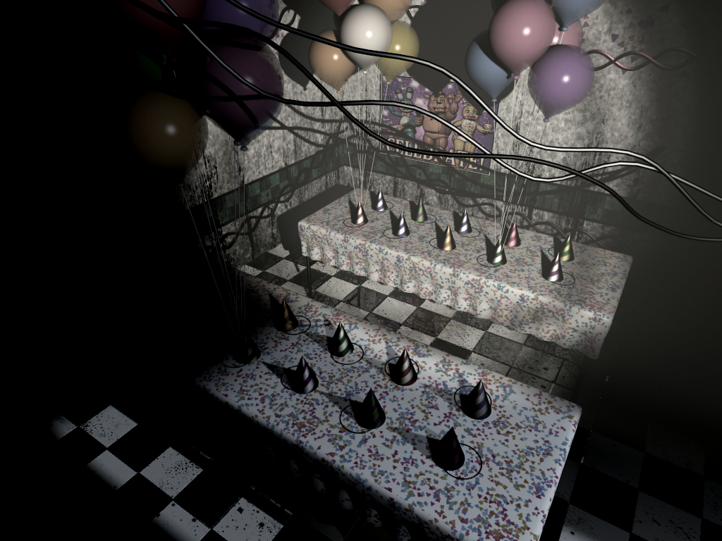 Party Room 3 appears in the second game, and is one of the rooms where the animatronics...