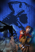 The original cover of the book, as well as the illustration for The Breaking Wheel