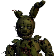 William Afton in his new persona, Springtrap after the spring-lock failure.