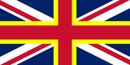 Flag of UK including St David's Cross