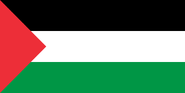 Version with a shorter red triangle, used by the Palestine Liberation Organization (founded in 1964) until the 1980s