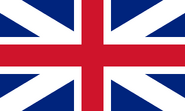 The first Union flag that was used in England from 1606-1707. Following the Union between England and Scotland. It was made official in 1707.