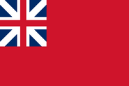 Red ensign used in British America including Thirteen Colonies
