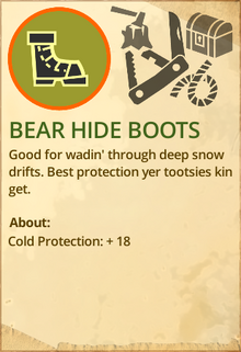 Bear hide boots