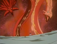 Recca combines Homura's and Saiha's powers...