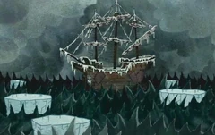 The S.S. Disaster on its first voyage.