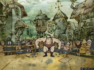 The Businessman after ripping off his old outfit