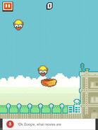 Flappy Fall being played.