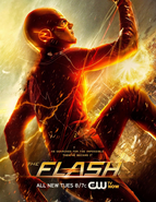 Póster de The Flash titulado Barry Allen se ha convertido en lo imposible después de perseguirlo durante años.