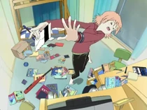 Haruko snooping around