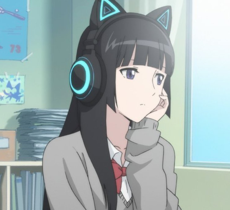 anime with headphones