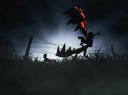 Naota being consumed by Canti.