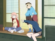 Haruko: "What's she on about?" Naota: "Oh it's some videogame. In Highschool...."