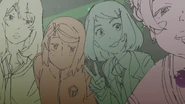 Cameo featuring Hijiri, Pets, Kana, and Mossan during the ending credits for FLCL Progressive.