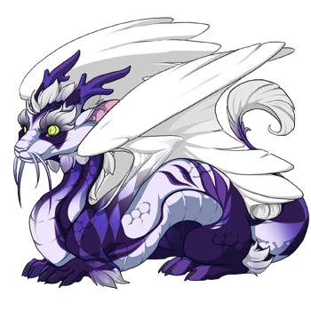 Violet Harlequin on a hatchling Imperial