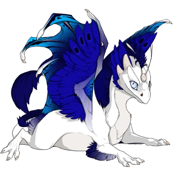 Sapphire Noxtide on a hatchling Skydancer