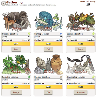 Gathering screen