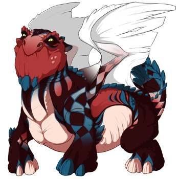 Carmine Harlequin on a male Snapper