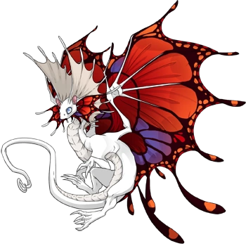 Ruby Butterfly on a male Fae