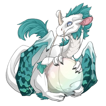 Aqua Peregrine on a hatchling Pearlcatcher