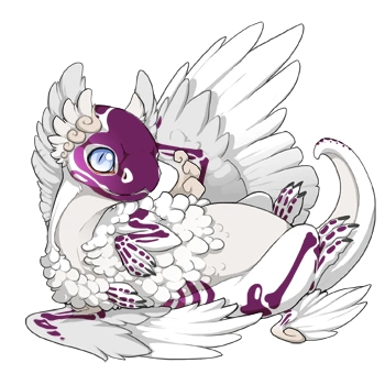 Mulberry Ghost on a hatchling Coatl