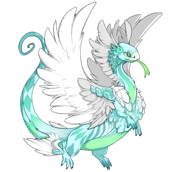 Aqua Harlequin on a male Coatl