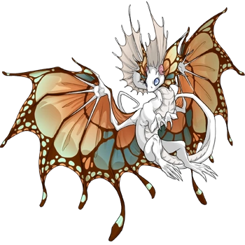 Peach Butterfly on a female Fae