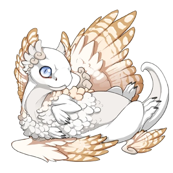 Cream Peregrine on a hatchling Coatl