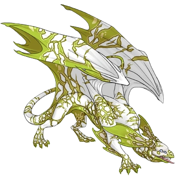 Chartreuse Crackle on a male Mirror