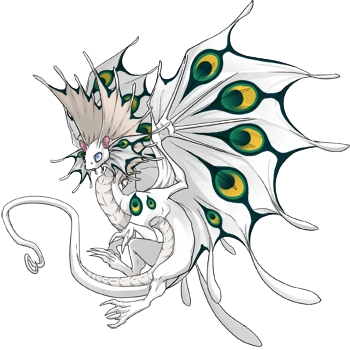 Spearmint Peacock on a male Fae