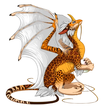 Saffron Jaguar on a female Pearlcatcher