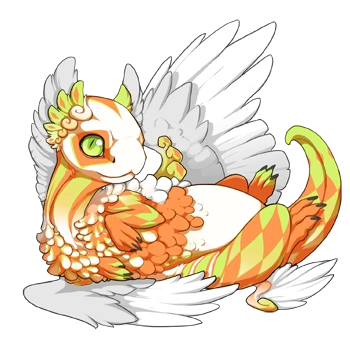 Cantaloupe Harlequin on a hatchling Coatl