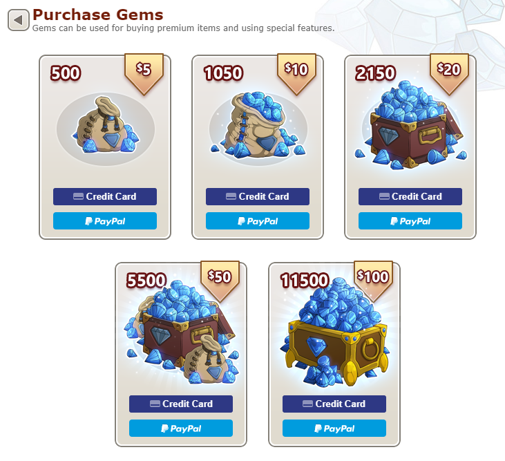 Buy Gems