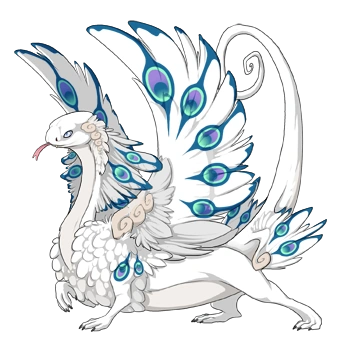 Mint Peacock on a female Coatl