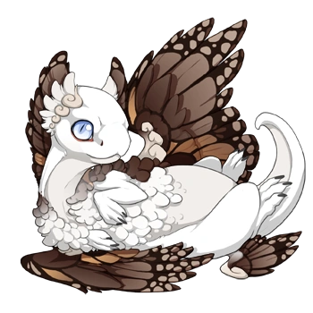 Sable Butterfly on a hatchling Coatl