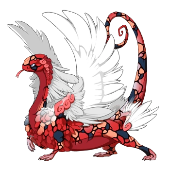 Strawberry Mosaic on a female Coatl