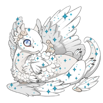 Teal Sparkle on a hatchling Coatl