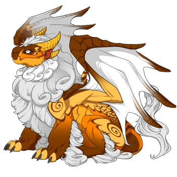 Saffron Cherub on a female Obelisk