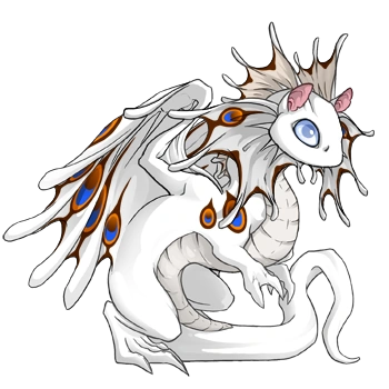 Saffron Peacock on a hatchling Fae