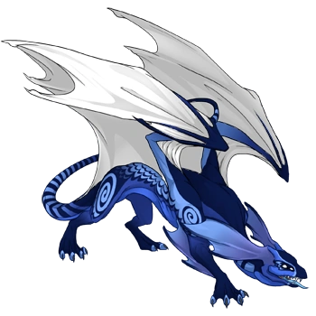 Blue Cherub on a male Mirror