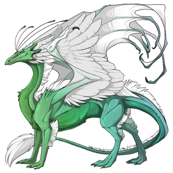 Jade Iridescent on a male Skydancer