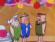 Mrs. Slate and Mr. Slate along with Joe Rockhead in the episode, "The Birthday Party".