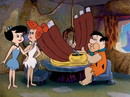 Fred's favorite meal, Sweet and Sour Bronto Ribs with Lizard Gizzards - The Jetstones Meet The Flintstones