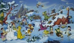 The Winter Wonderland in Bedrock with the gang.