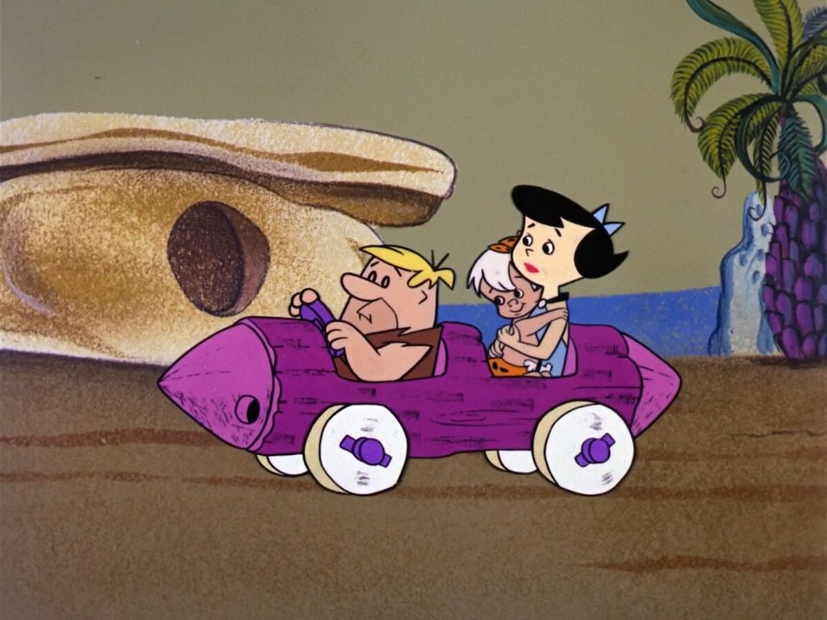 Fred flintstone in his car online